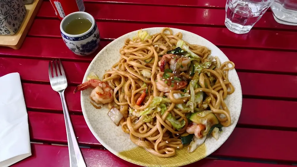 Nouilles Sautées Aux Crevettes